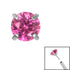Titanium Threadless (Bend fit) Claw Set CZ Jewels
