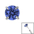 Titanium Threadless (Bend fit) Claw Set CZ Jewels
