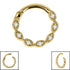 Steel Paris Milgrain Jewelled Hinged Clicker Ring