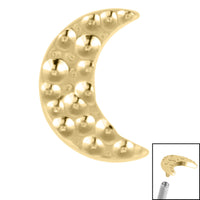 Titanium Hammered Crescent Moon for Internal Thread shafts in 1.2mm