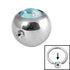 Steel Clip in Jewelled Balls 4mm