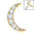 Titanium Jewelled Crescent Moon for Internal Thread shafts in 1.2mm