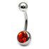 Steel Jewelled Belly Bar - 6mm