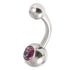 Titanium Baby Jewelled Belly Bar