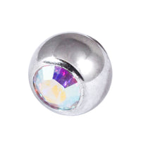 Steel Threaded Jewelled Balls 1.2x3mm