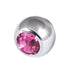 Steel Threaded Jewelled Balls 1.2x3mm