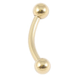 Zircon Titanium Micro Curved Barbell 1.2mm (Gold colour)