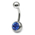 Steel Jewelled Belly Bar - 12mm