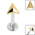 Titanium Internally Threaded Labrets 1.2mm - Titanium Pyramid Arrow