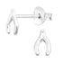 Sterling Silver Wishbone Ear Stud Earrings ES141