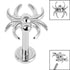 Titanium Internally Threaded Labrets 1.2mm - Titanium Spider