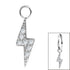 Titanium Charm - Jewelled Lightning Bolt