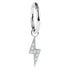 Titanium Hinged Clicker Ring with Titanium Jewelled Lightning Bolt Charm