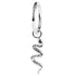 Titanium Hinged Clicker Ring with Titanium Snake Charm
