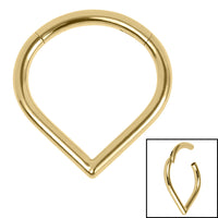 Titanium Plain Teardrop Hinged Clicker Ring