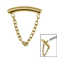 Titanium Single Loop Chain Drop for Internal Thread shafts in 1.2mm