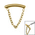 Titanium Single Loop Chain Drop for Internal Thread shafts in 1.2mm