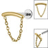 Titanium Internally Threaded Labrets 1.2mm - Titanium Single Loop Chain Drop