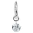 Titanium Hinged Clicker Ring with Titanium Floating Round Gem Charm