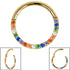 Titanium Pave Set Rainbow Eternity Hinged Clicker Ring