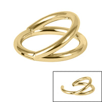 Titanium Double Band Hinged Clicker Ring