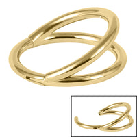 Titanium Double Band Hinged Clicker Ring