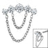 Titanium Double Chain Floating 5 Jewelled Curve for Internal Thread shafts in 1.2mm