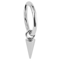 Titanium Hinged Clicker Ring with Titanium Spike Charm