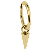 Titanium Hinged Clicker Ring with Titanium Spike Charm