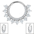 Titanium Verity Princess Jewelled Hinged Clicker Ring