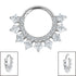 Titanium Verity Princess Jewelled Hinged Clicker Ring