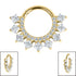 Titanium Verity Princess Jewelled Hinged Clicker Ring