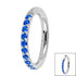 Titanium 1.2mm Pave Set Jewelled Edge Hinged Clicker Ring