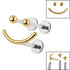 Titanium Internally Threaded Labrets 1.2mm - Titanium Smiley Face Pack