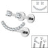 Titanium Internally Threaded Labrets 1.2mm - Titanium Jewelled Smiley Face Pack