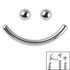 Titanium Smiley Face Pack for Internal Thread shafts in 1.2mm