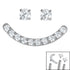 Titanium Jewelled Smiley Face Pack for Internal Thread shafts in 1.2mm