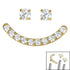 Titanium Jewelled Smiley Face Pack for Internal Thread shafts in 1.2mm