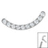 Titanium Claw Set Jewelled Smile Curved Bar for Internal Thread shafts in 1.2mm