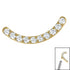 Titanium Claw Set Jewelled Smile Curved Bar for Internal Thread shafts in 1.2mm