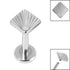 Titanium Internally Threaded Labrets 1.2mm - Titanium Ridged Diamond