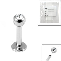 Sterile Titanium Internal Thread Jewelled Labret