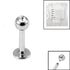 Sterile Titanium Internal Thread Jewelled Labret