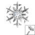Titanium Claw Set Jewelled Snowflake Top for Internal Thread shafts in 1.2mm