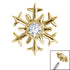 Titanium Claw Set Jewelled Snowflake Top for Internal Thread shafts in 1.2mm