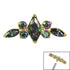 Titanium Claw Set Jewelled Tiara for Internal Thread shafts in 1.2mm