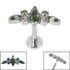 Titanium Internally Threaded Labrets 1.2mm - Titanium Claw Set Jewelled Tiara