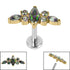Titanium Internally Threaded Labrets 1.2mm - Titanium Claw Set Jewelled Tiara