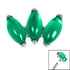Titanium Claw Set 3 Stone Marquise Fan for Internal Thread shafts in 1.2mm