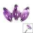 Titanium Claw Set 3 Stone Marquise Fan for Internal Thread shafts in 1.2mm